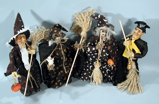 Halloween Deko Hexe, sortierte Dekore
