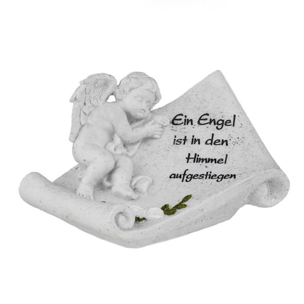 Gedenktafel Schriftrolle mit Engel