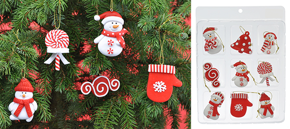 9-tlg. Baumschmuck-Set