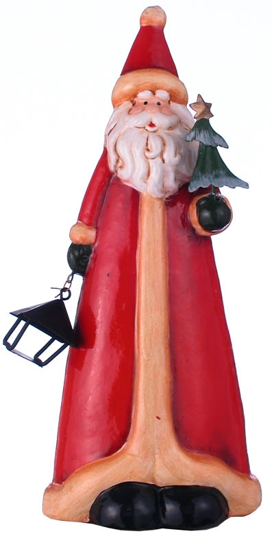 Weihnachtsmann mit Glocke und Tannenbaum