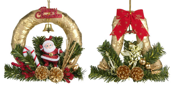 Türkranz und Türglocke mit Weihnachts-