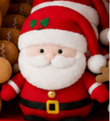 Deko Plüschkissen im Weihnachtsmann Design  – ca. 15 - 18 cm 