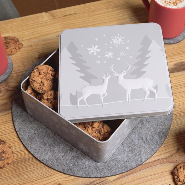 Weihnachts-Keksdose, eckig