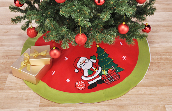 Dekorative Weihnachtsdecke, rund