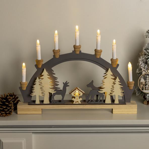 LED Lichterbogen aus Holz