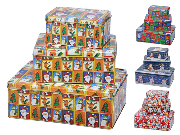 Weihnachts-Keksdosen, rechteckig