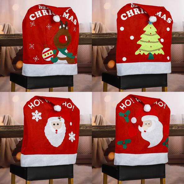 Stuhlhusse Weihnachten, 4er Set