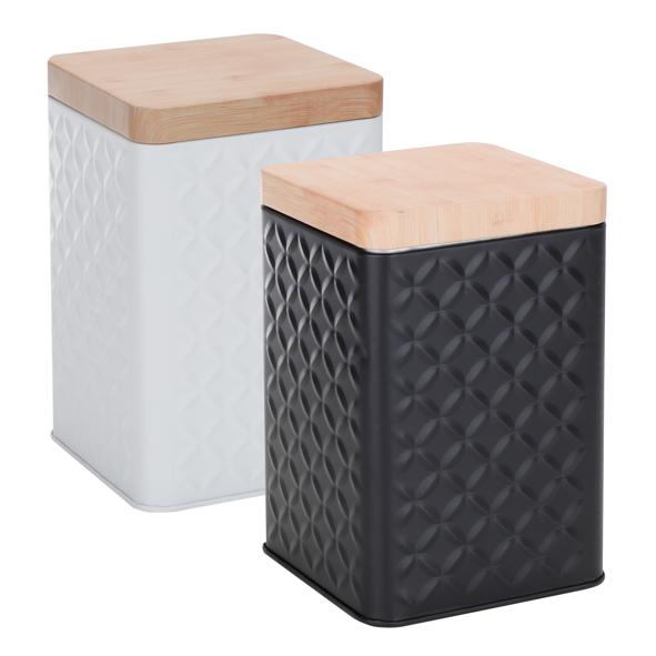 Keksdosen mit Holzoptik, eckig