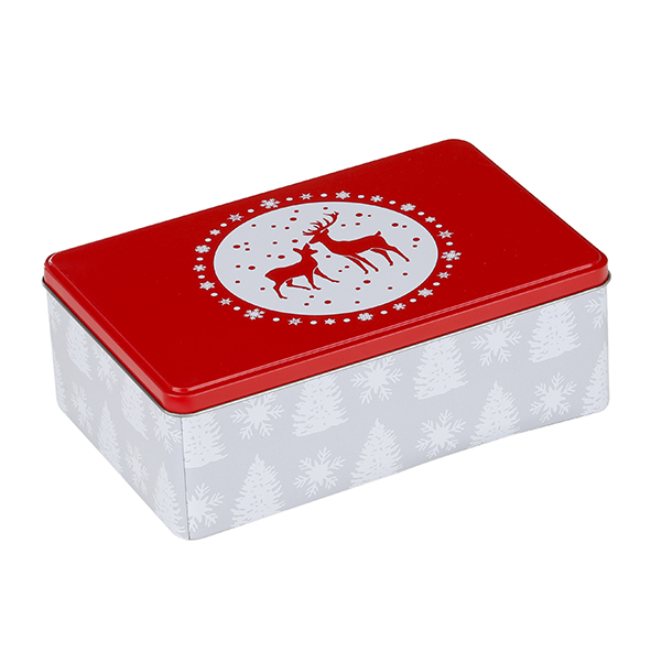 Weihnachts-Keksdose, rechteckig
