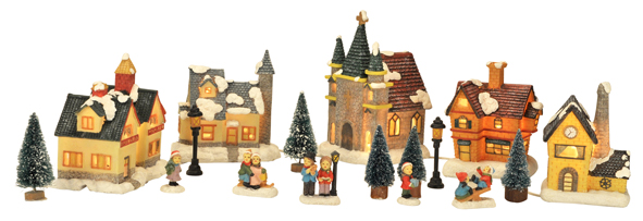 Weihnachtsstadt beleuchtet mit 5 ver-