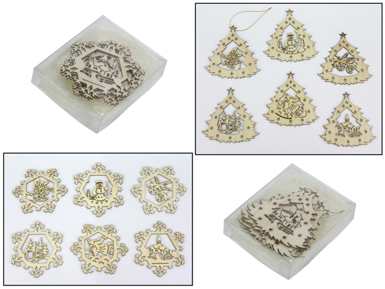 Weihnachtsanhänger Ornament 6er Set