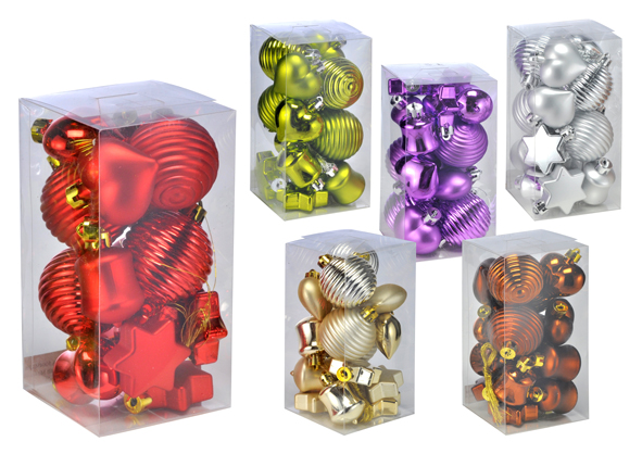 Christbaum-Dekorations-Set, 16-tlg.