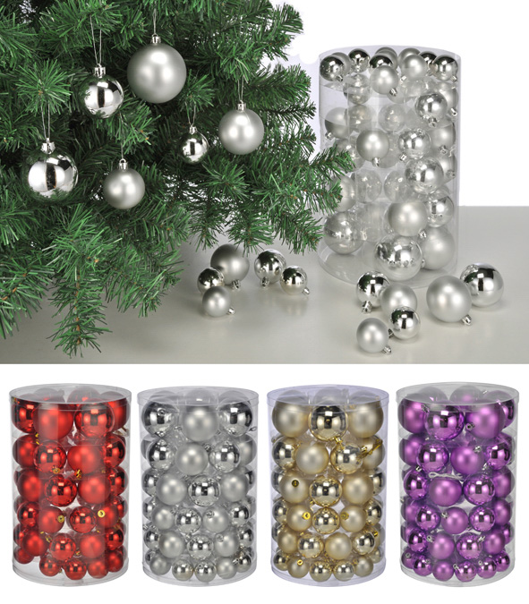 Christbaumkugeln 60er Set