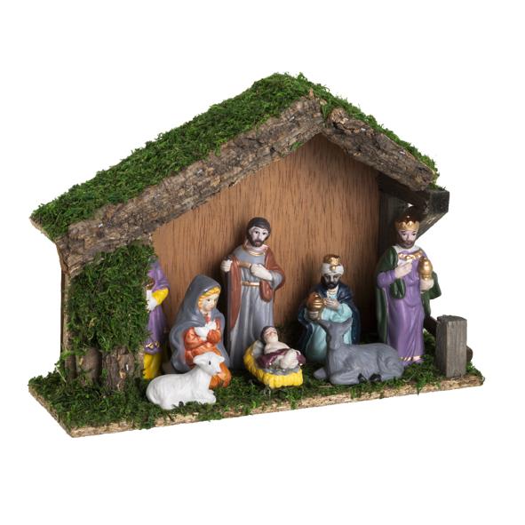 Weihnachtskrippe aus Holz