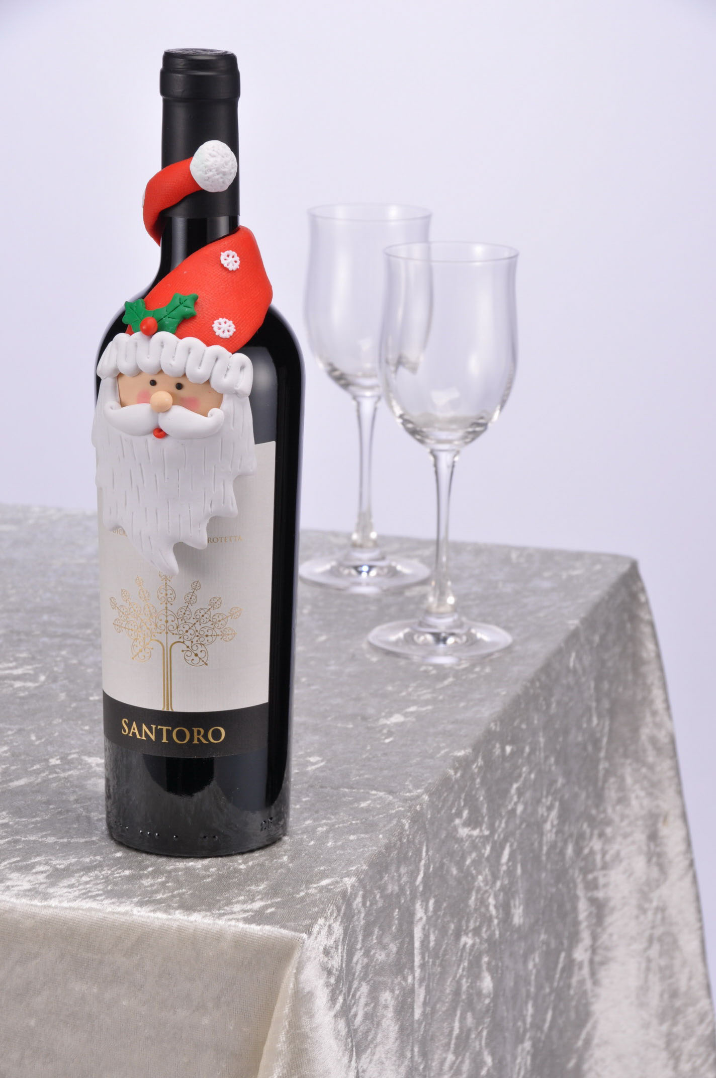 Flaschendeko aus Steingut