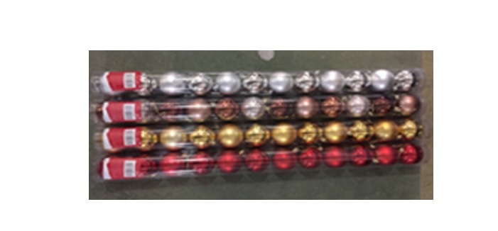 Christbaumkugeln aus Kunststoff 12er Set