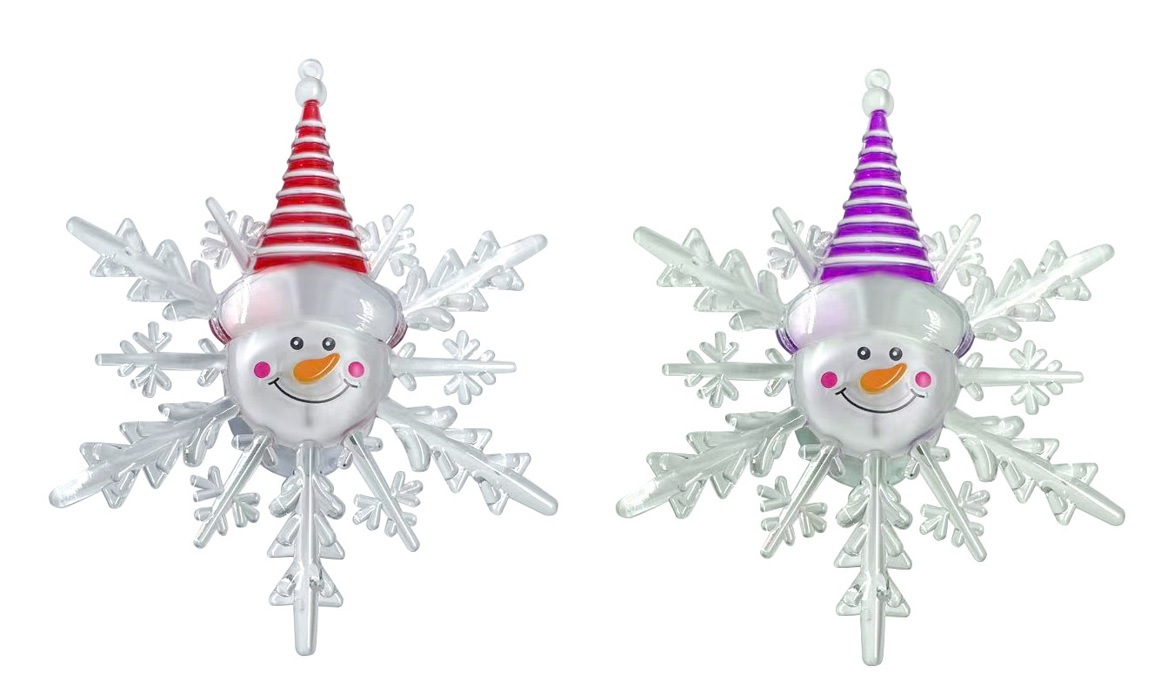 Fensterdeko mit Saugnapf im Schneemanndesign