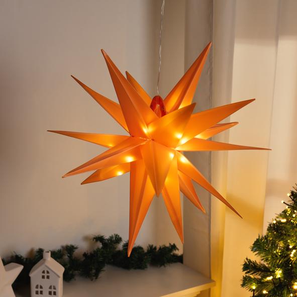 LED Weihnachtsstern orange, für d. Außengebrauch,