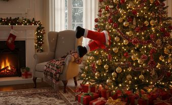 Bewegliche Weihnachtsmannbeine