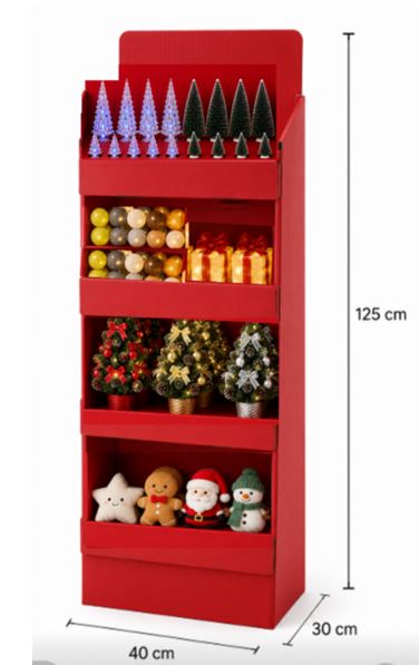 Display mit Weihnachtsartikel  – 78 Teilig, sortiert