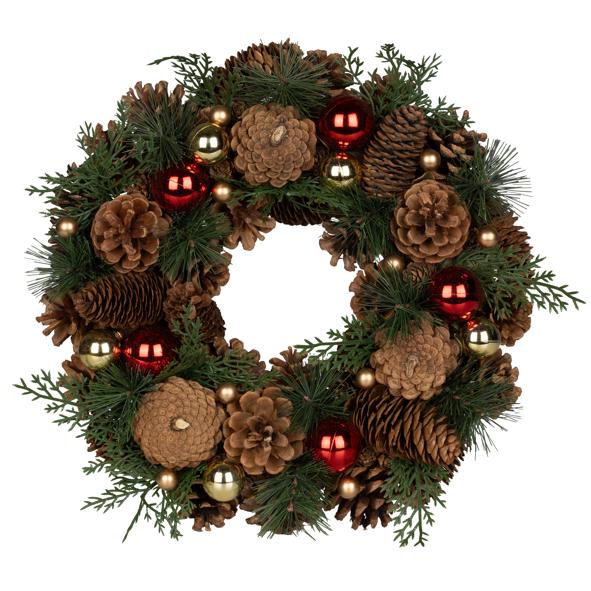 Dekokranz mit Zapfen