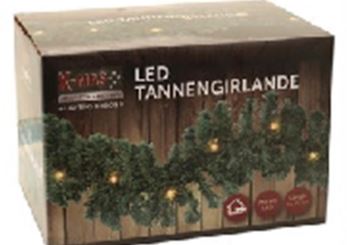 Tannengirlande mit 60 warm weißen LED