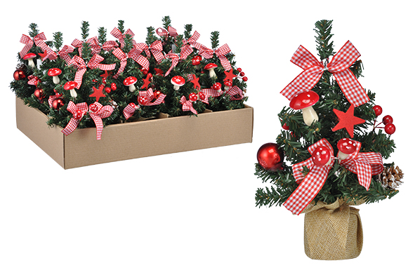 Künstlicher Weihnachtsbaum mit Deko