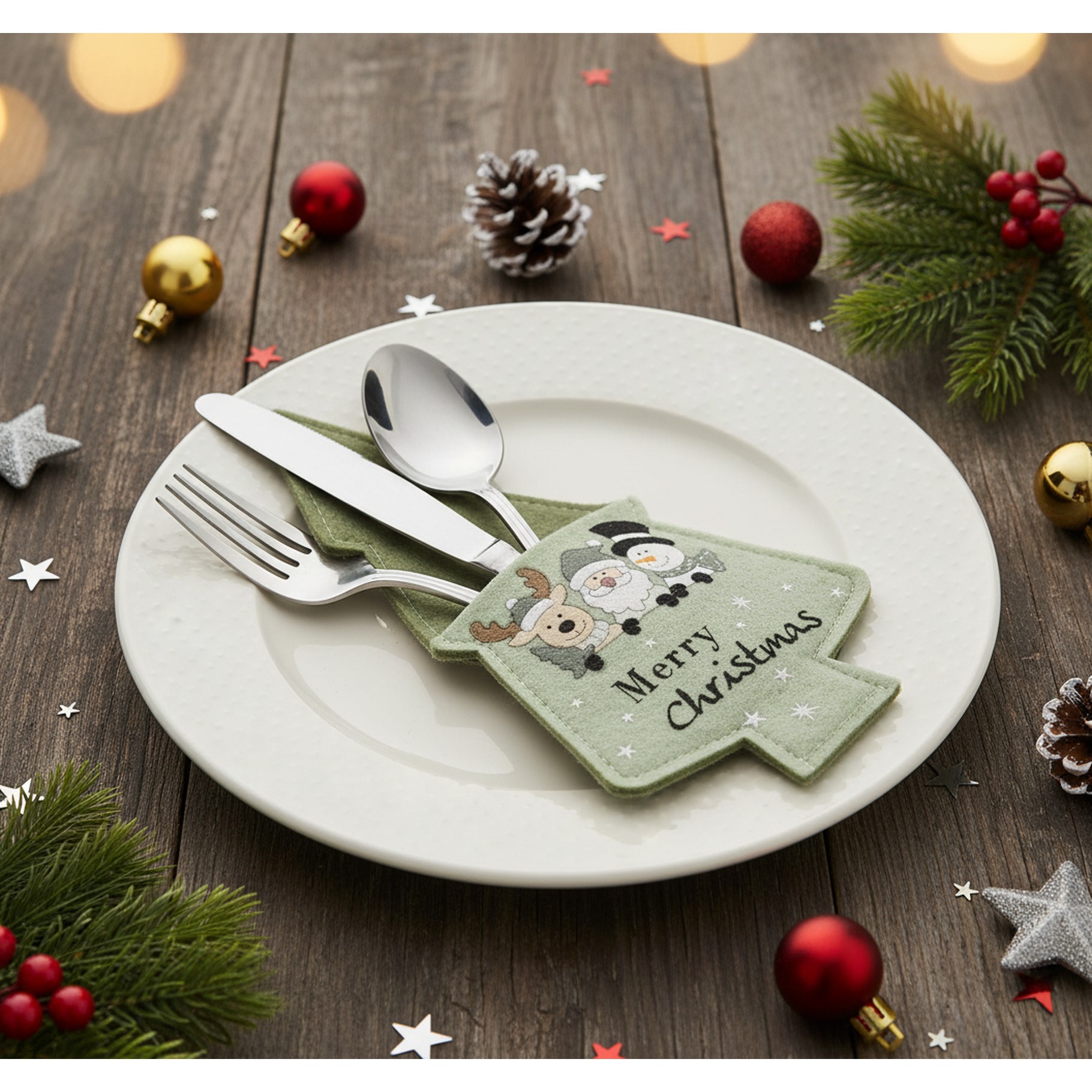 Filz Bestecktasche, Tannenbaum