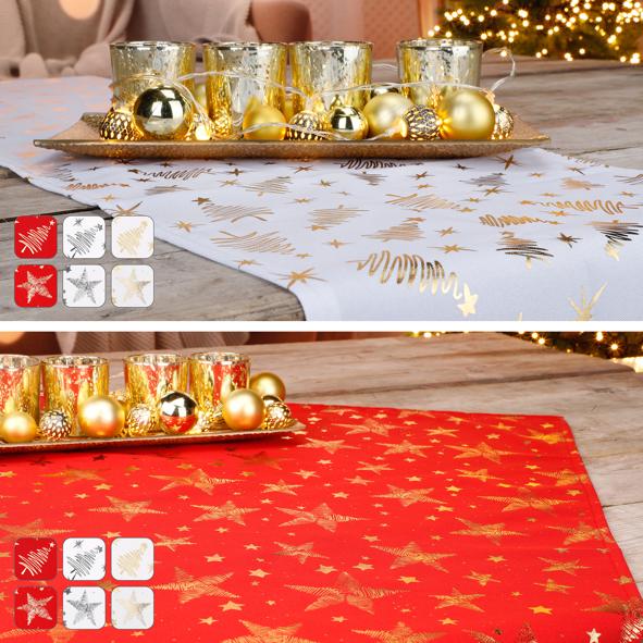 Mitteldecke und 2er Set Tischläufer