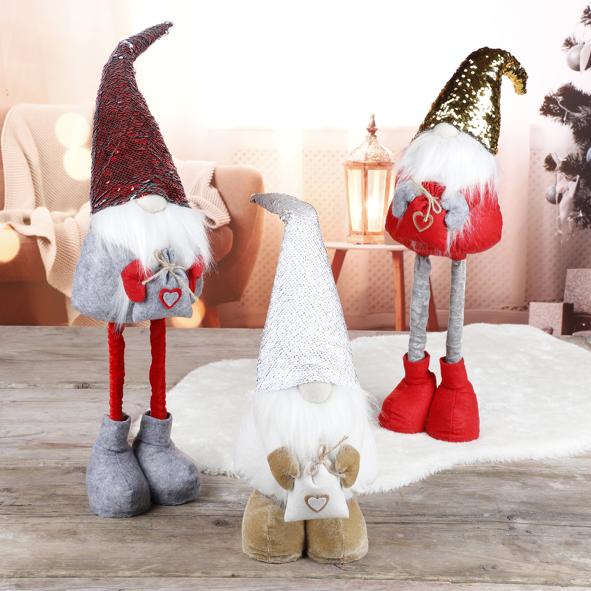 Weihnachtswichtel mit Teleskop-Beinen