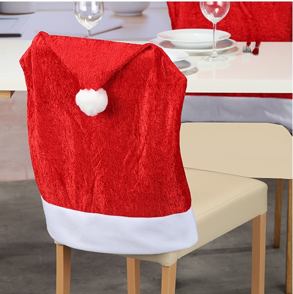 2er Set Stuhlhusse Weihnachten aus Samt
