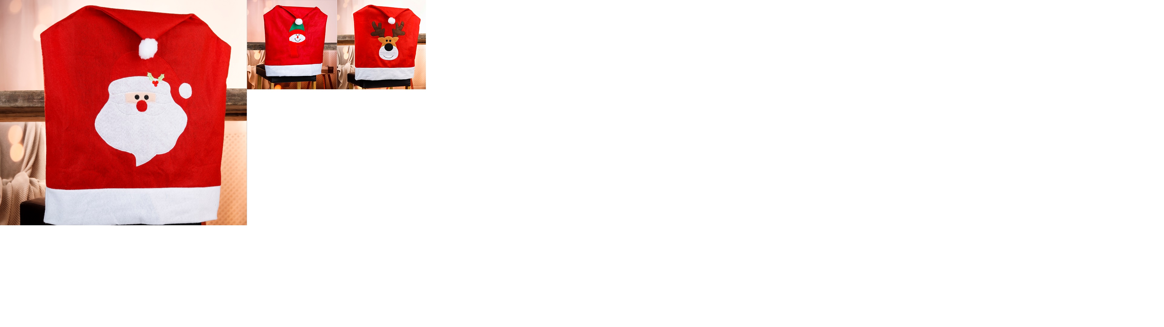 2er Set Stuhlhusse Weihnachten