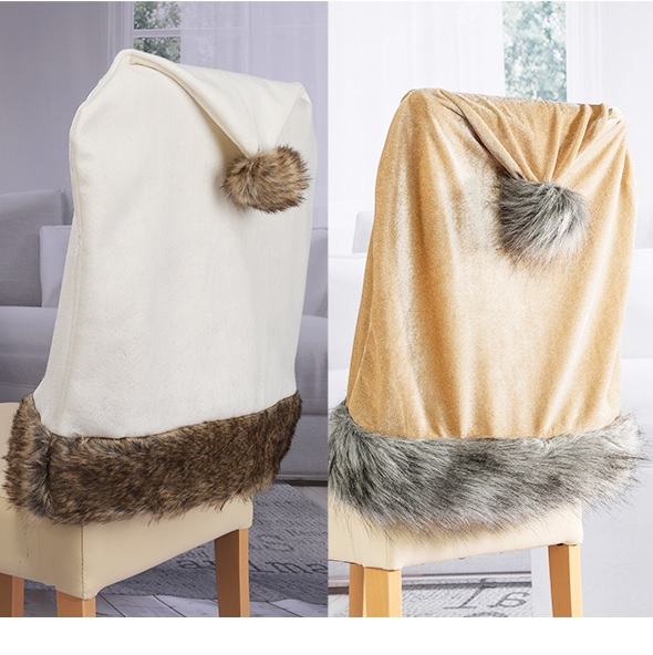 2er Set Stuhlhusse aus Samt