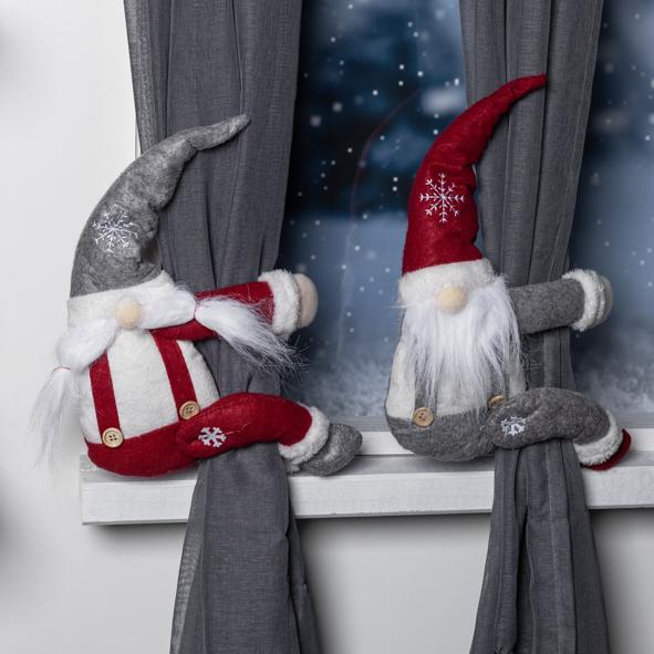 Weihnachtswichtel für Gardinen ca. 47 cm