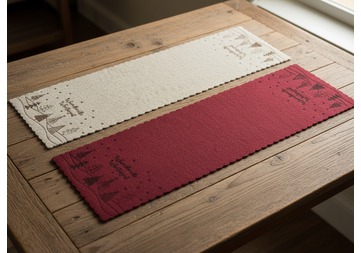 Tischläufer im Weihnachtsdesign, 2 Farben
