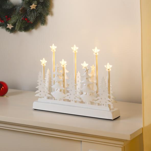 Beleuchtete Weihnachts Silhouette mit LED Sternen