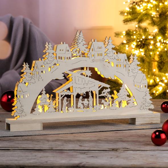 Lichterbogen mit 9 warmweißen LEDs