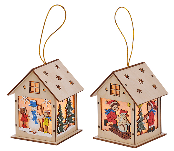 Weihnachtslaterne aus Holz