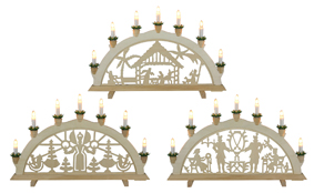 Holzlichterbogen, sortierte Designs