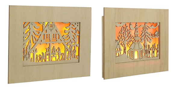 Beleuchtbares Holzbild - LED Licht