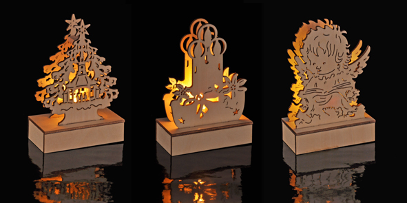 Beleuchtete Weihnachtsdekoration