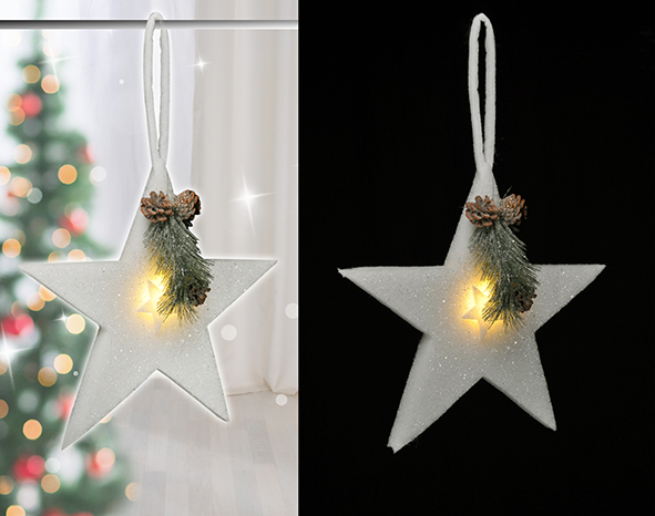 LED Weihnachtsstern aus Kunststoff
