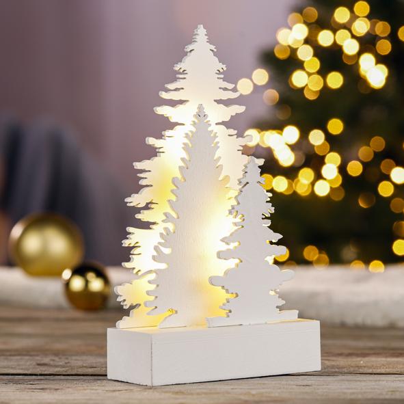 Holzbaumgruppe mit 5 warmweißen LED
