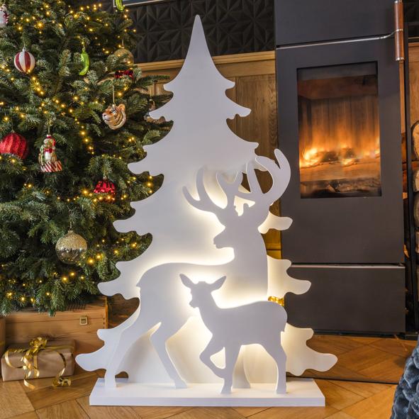 Weihnachtslandschaft mit 44 warmweißen LEDs