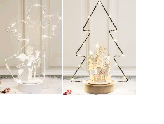 LED Metall Tannenbaum und Engel