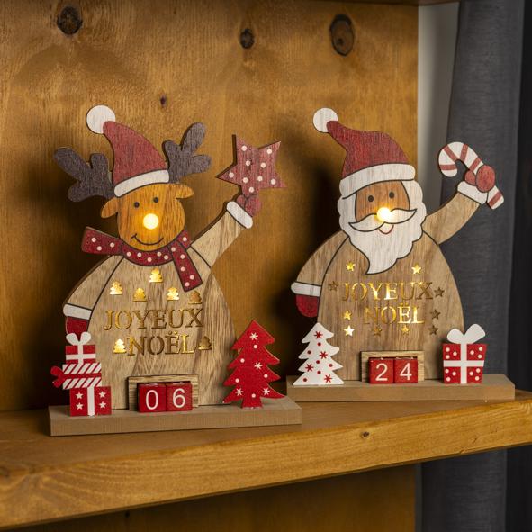 LED-Weihnachts-Holzdekoration