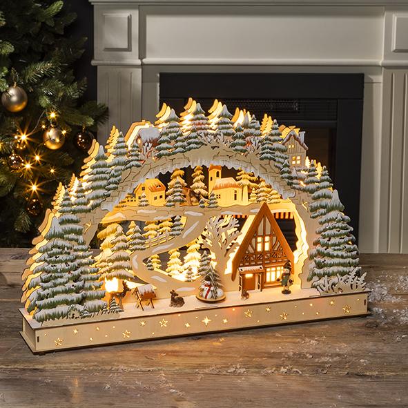 Lichterbogen Winterlandschaft mit 15 LED