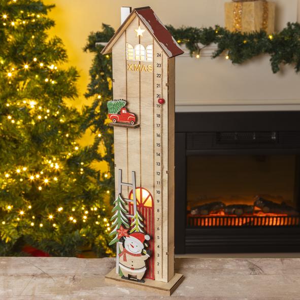 LED Adventskalender im Hausdesign