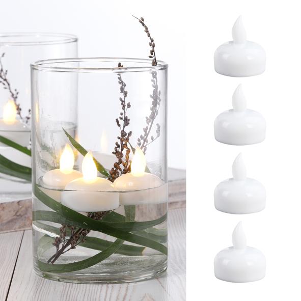 Schwimmende LED Teelichter, 4er Set