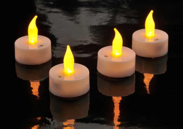 4er Set LED-Teelichter